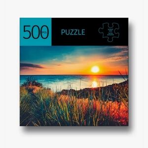 Vibrant Coastal Sunset 500-Piece Puzzle